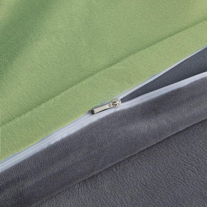 Flauschige Bettwäsche-Set 135x200 cm – Grün, Grau, Hellgrün