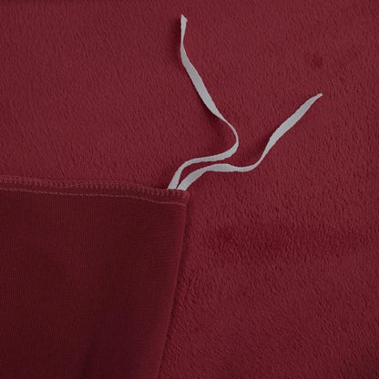Flauschige Fleece Bettwäsche 135x200cm - Rot/Weinrot 4-teilig