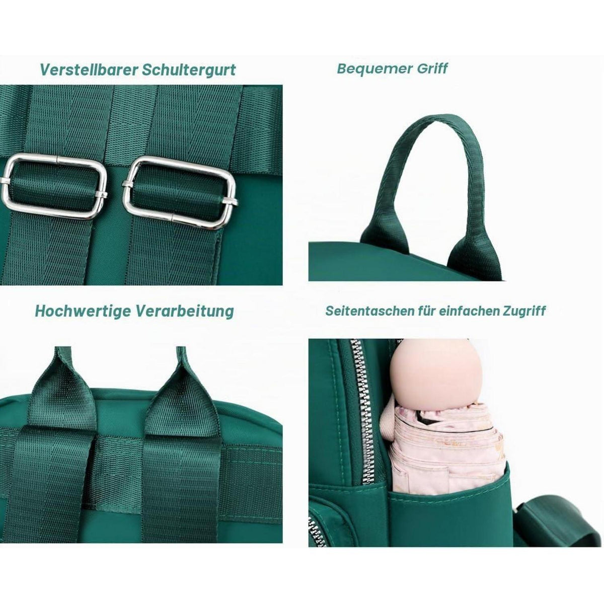 Damen Schulrucksack Klein Saphirblau – Wasserdichter Daypack