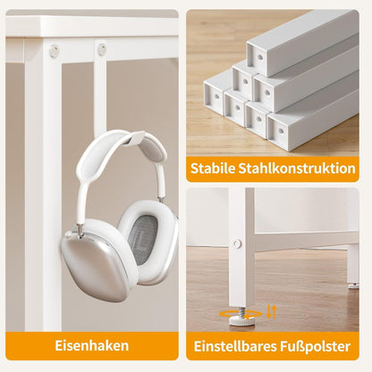 Cubiker Computertisch 100 cm Weiß mit Schubladen