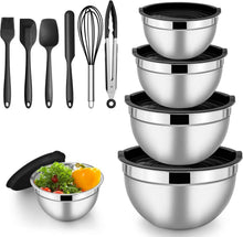 Edelstahl Salatschüssel Rührschüssel Stapelbar 5er Set Angebot