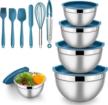 Edelstahl Salatschüssel Set 5er Set mit