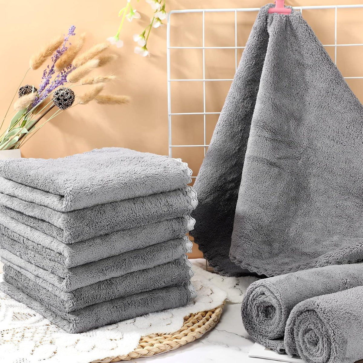 10er Set wasserdichte Meerschweinchen Decken Grau 18x24 Zoll