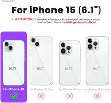 ORNARTO iPhone 15 Magnetische Hülle Silikon 6.1 Zoll Blau