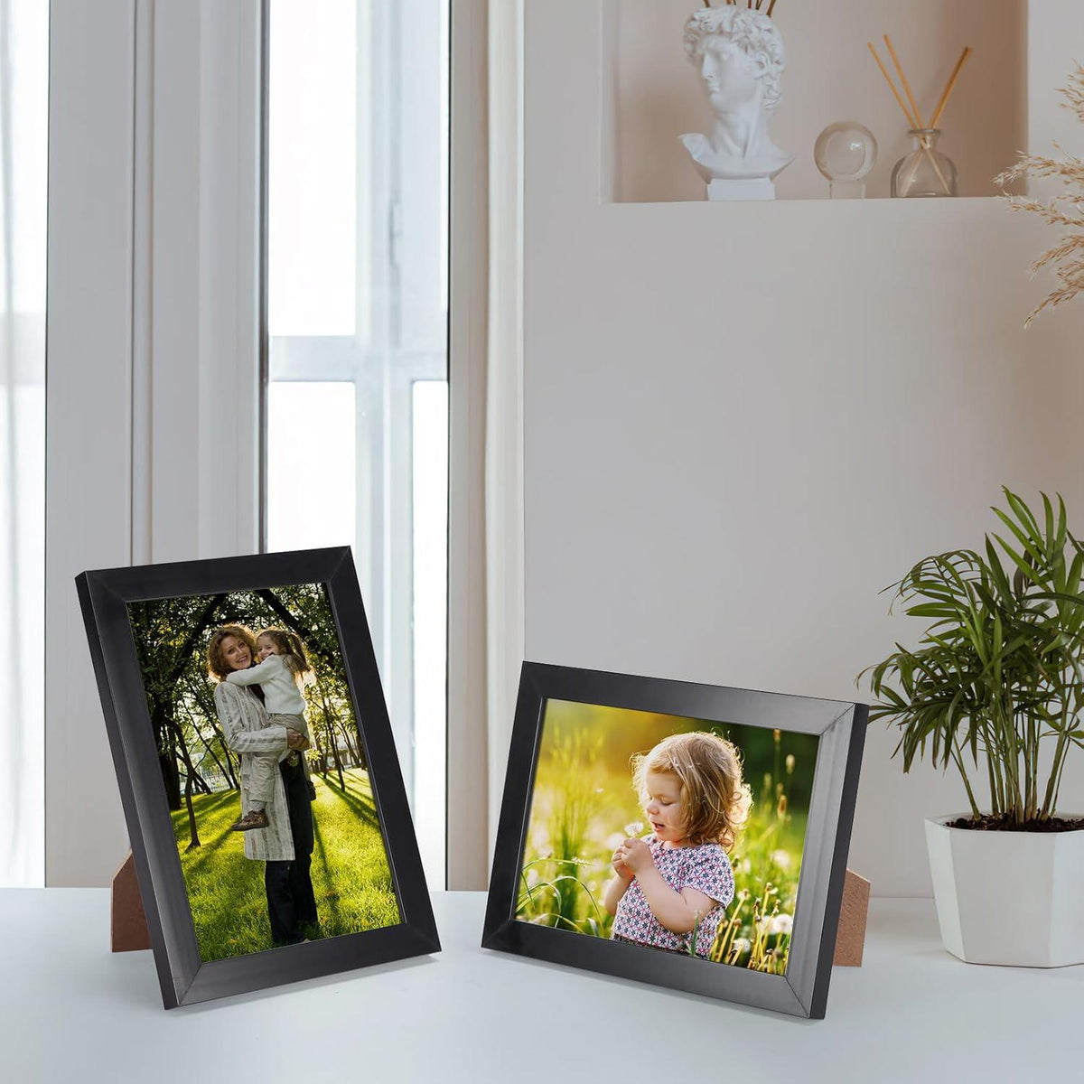 18er Set Bilderrahmen 9x13 cm Schwarz für Wand und Tisch, Geschenk für Familie