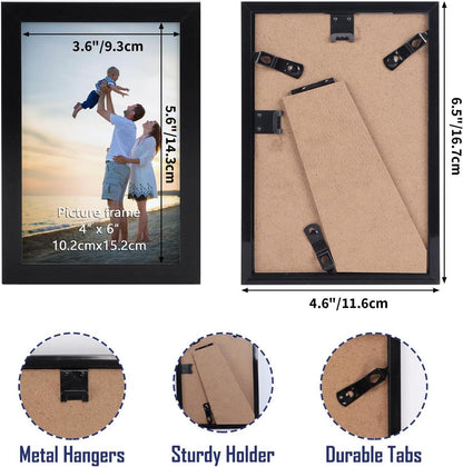Bilderrahmen 10x15 cm Schwarz 18er-Set für Wand & Tisch