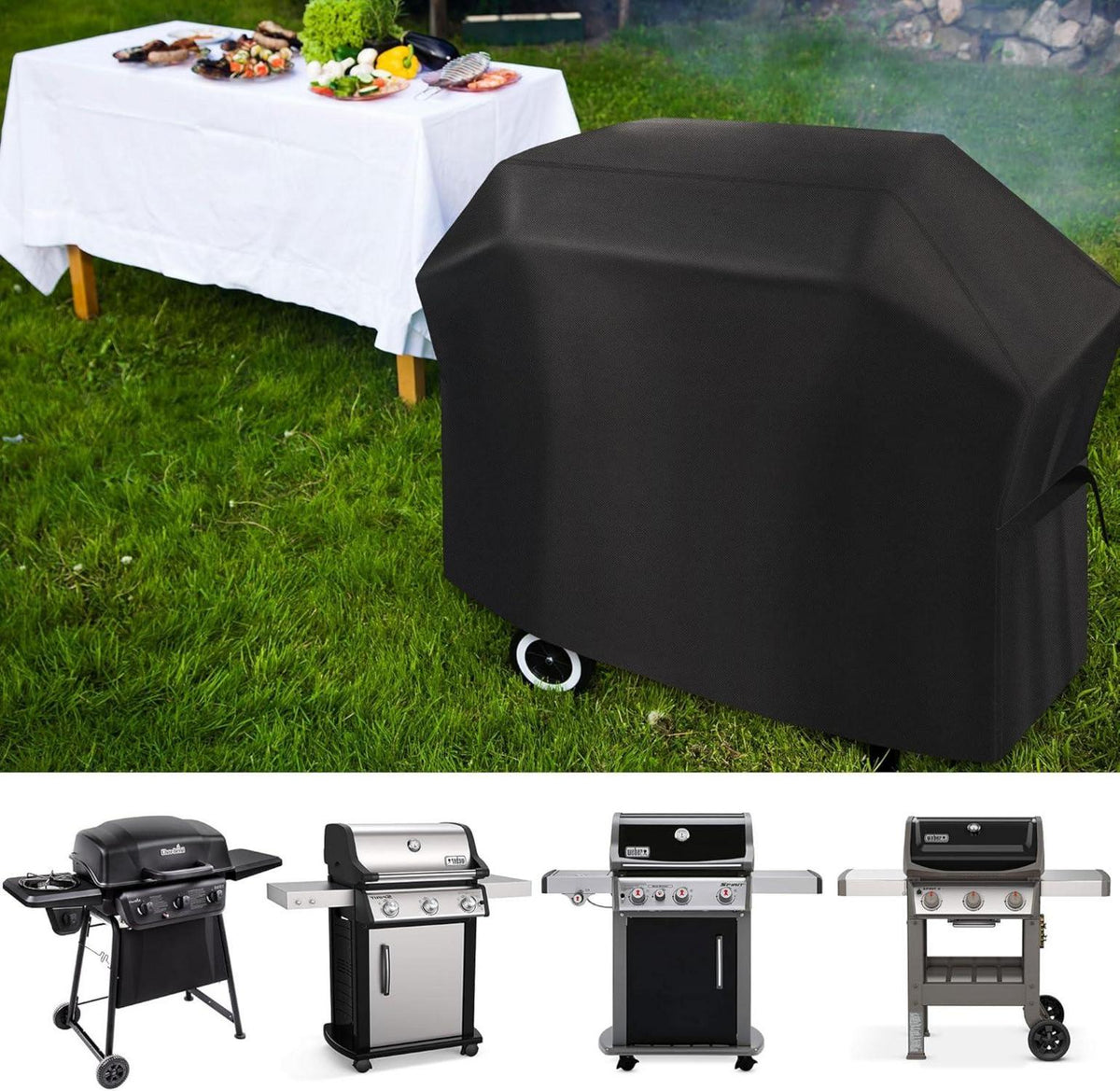 Grillabdeckung Gasgrill 147x61x117 cm wasserdicht UV-beständig