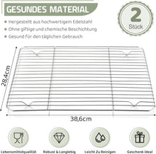 Joyfair Abkühlgitter Set Edelstahl Kuchengitter 38,6 x 28,4