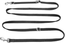 Hundeleine 3M Verstellbare Schleppleine mit Karabiner Nylon Schwarz
