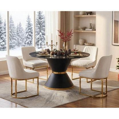 Esszimmerstühle Set 4er Samt Weiß – Modern & Komfortabel