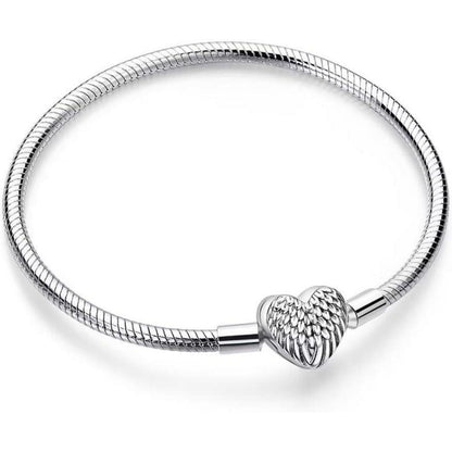 925 Sterling Silber Schlangen Gliederarmband mit Kugelverschluss, Damen Charm Armband