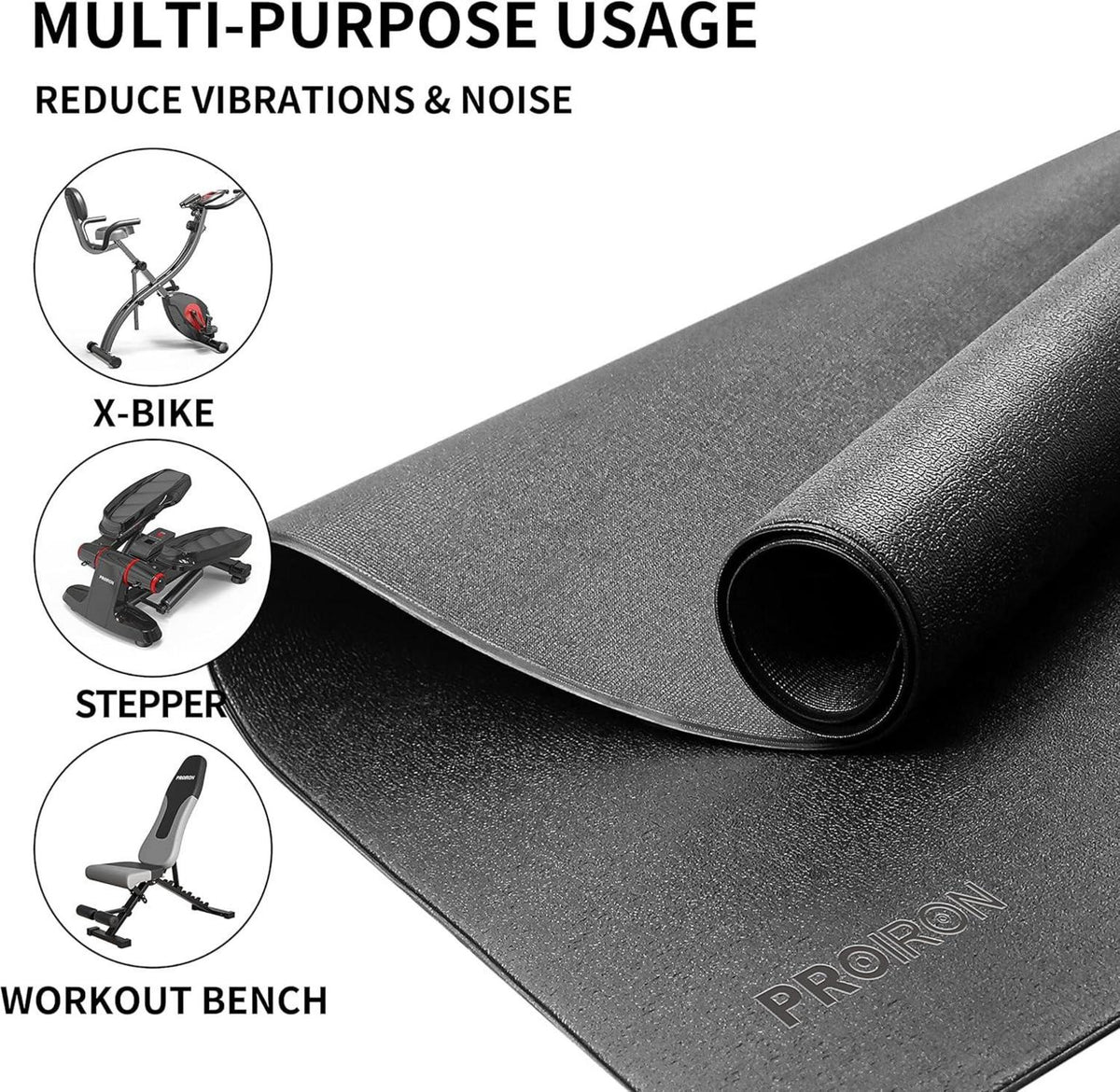 Bodenschutzmatte Fitness 5mm für Laufband Cross Trainer Yoga 115x80cm