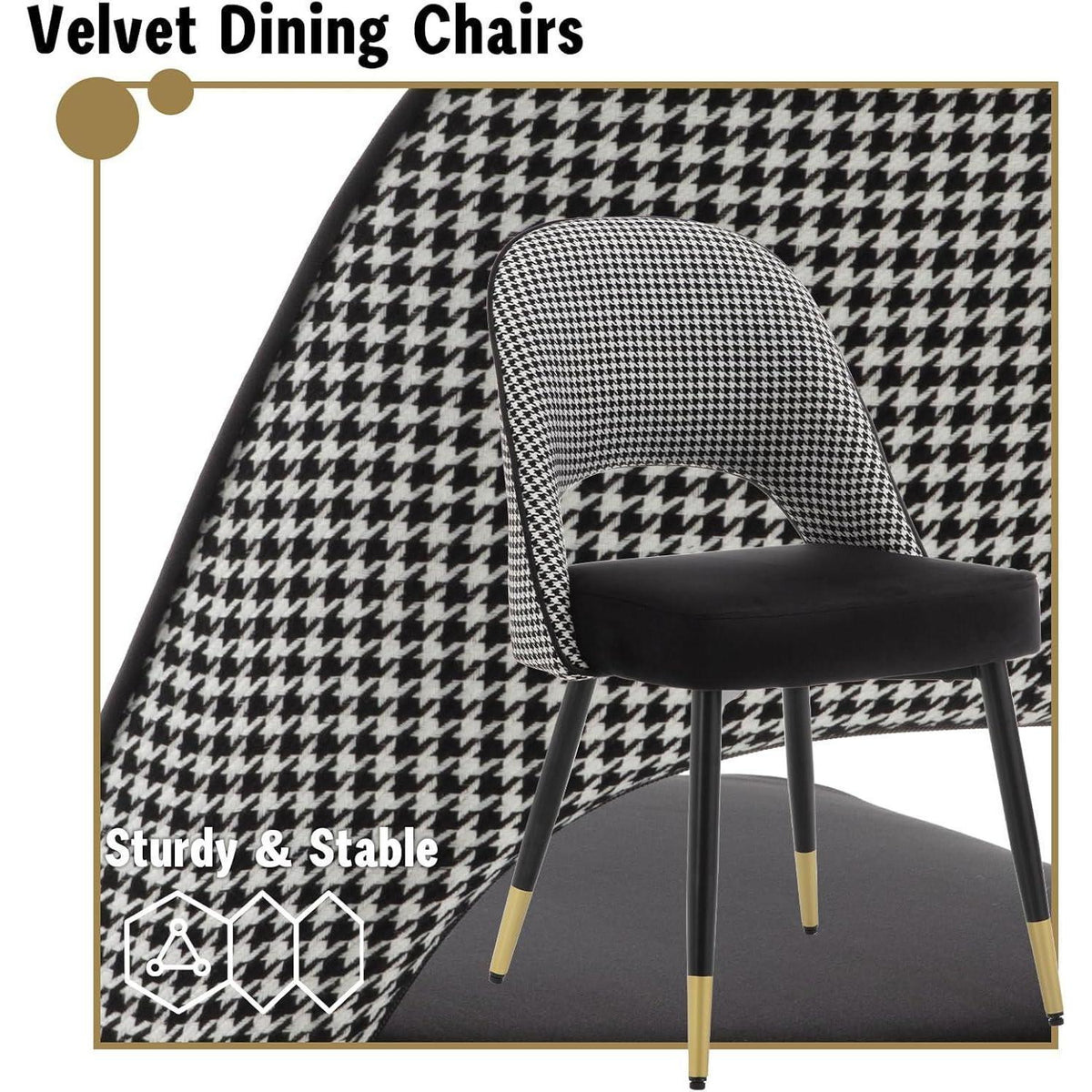 Samt Esszimmerstühle 4er Set – Modern & Komfortabel