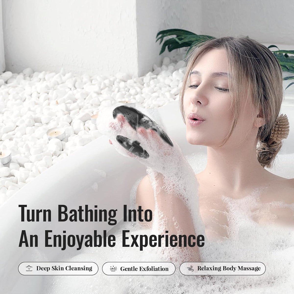 Silikon Duschbürste Körperbürste Body Peeling Bürste Massagebürste