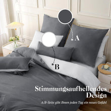 SOULFUL Bettwäsche Set 200x200 Baumwolle Dunkelgrau2 Stone