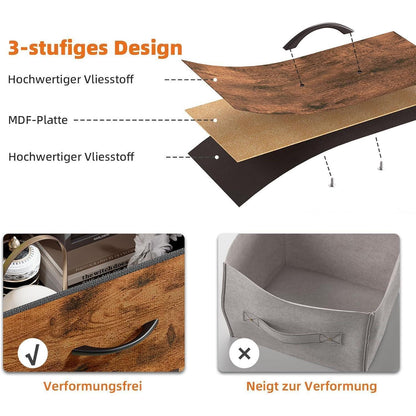 Kommode mit 6 Stoffschubladen – Schlafzimmer Organizer