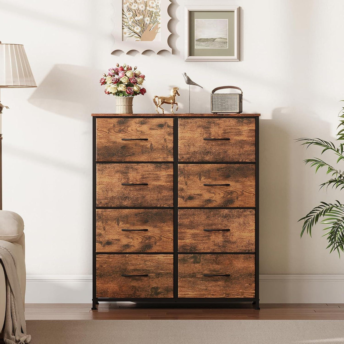 Kommode mit 8 Stoffschubladen – Schlafzimmer Organizer