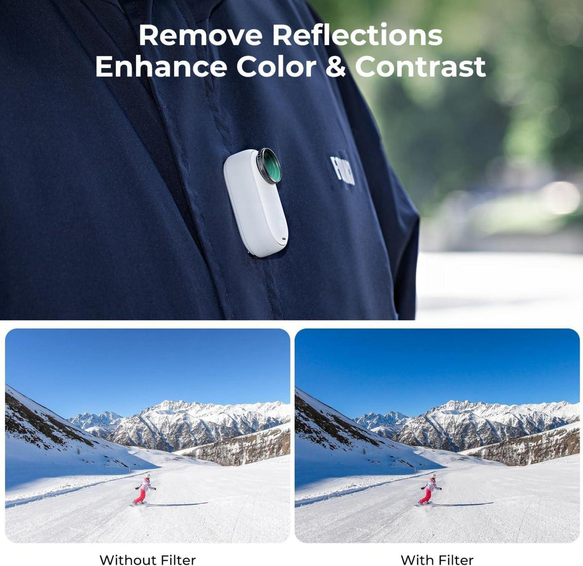 K&F Concept GO 3 Filterserts ND4 UV CPL für Insta360 GO 3