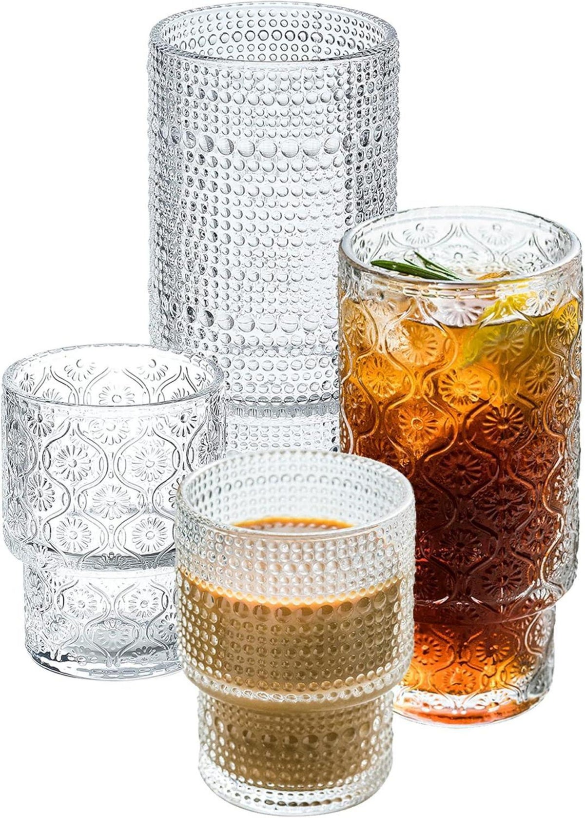 Trinkgläser Set Cocktail Vintage Whisky Bier Eiskaffee