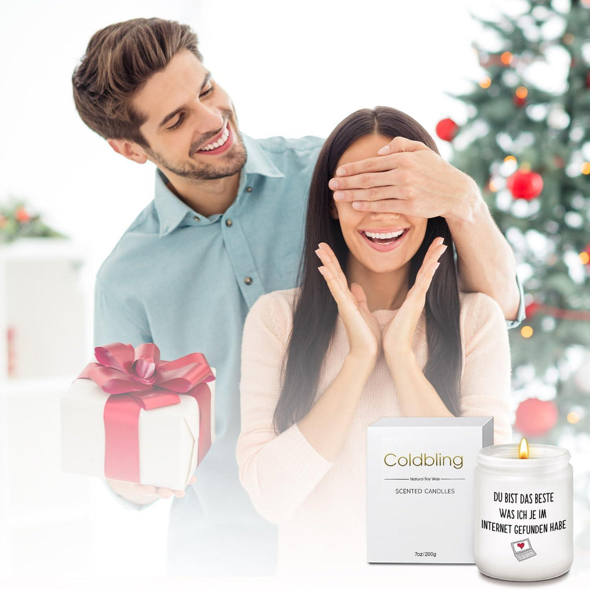 Lavendel Duftkerze Geschenk für Sie & Ihn - Valentinstag Jahrestag Hochzeitstag