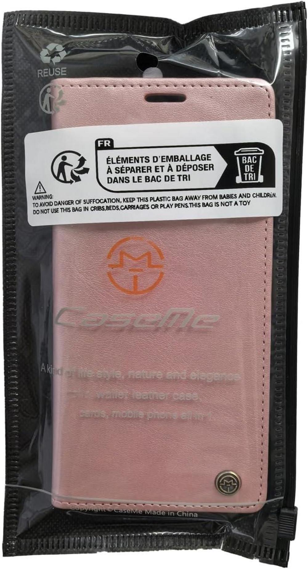 Handyhülle für Xiaomi Redmi Note 12 4G - Premium Leder RFID Flip Case - Rosa