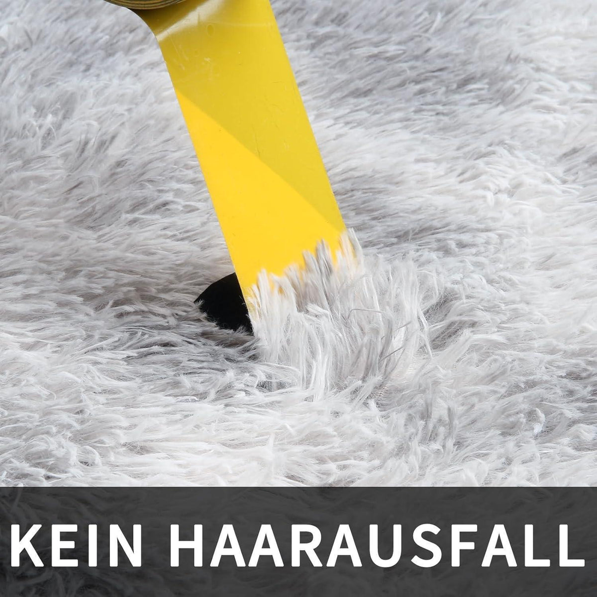 Hochflor Teppich Grau 160x230 – Waschbarer Shaggy Wohnzimmer Teppich
