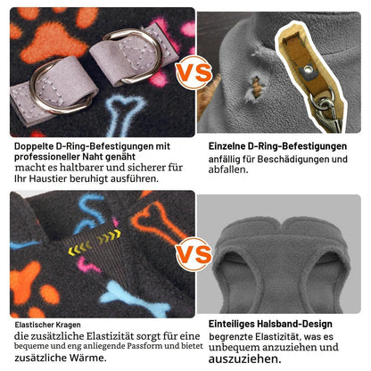 Hundepullover Fleece Weste – Warm & Bequem für Kleine & Mittelgroße Hunde