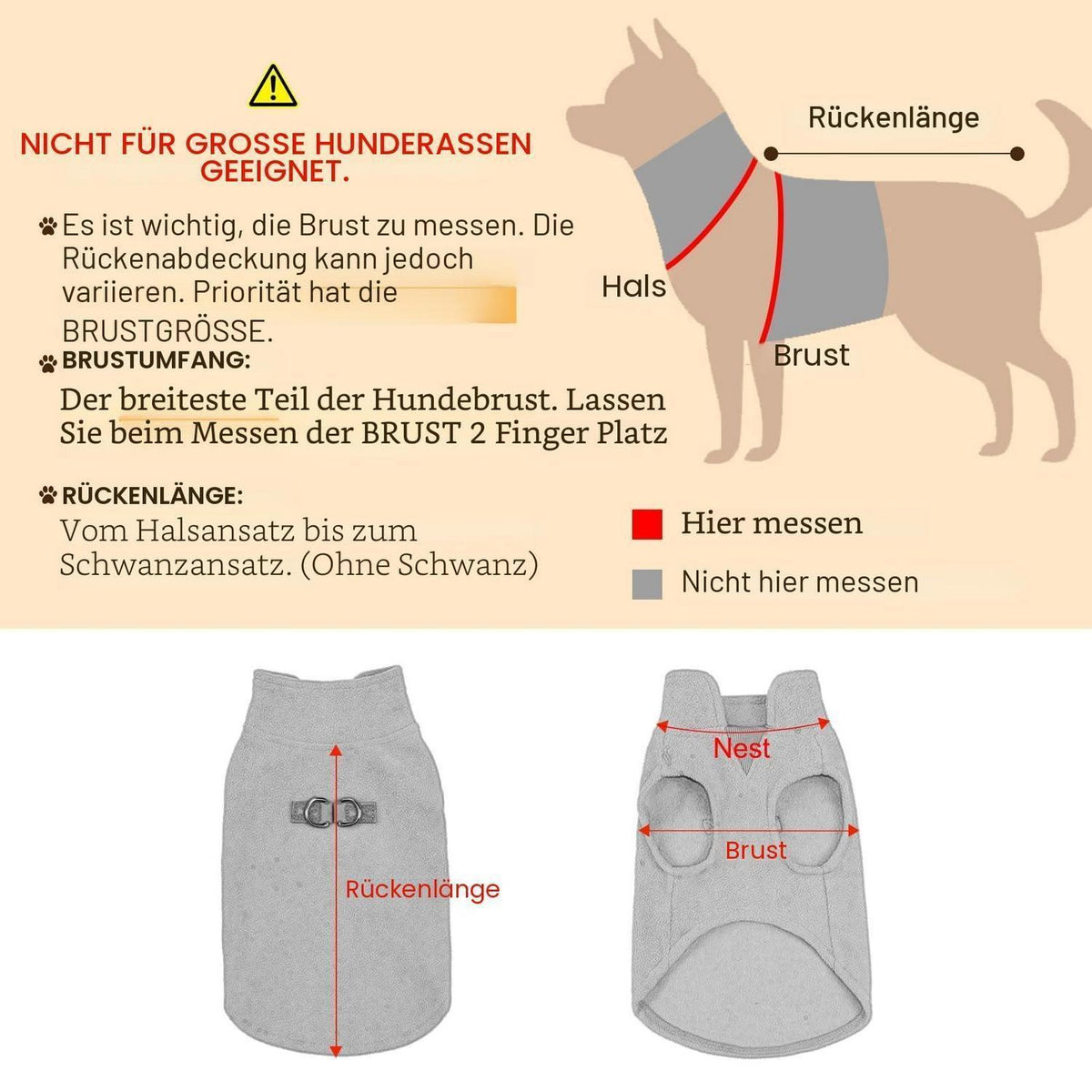 Hundepullover Fleece Weste – Warm & Bequem für Kleine & Mittelgroße Hunde