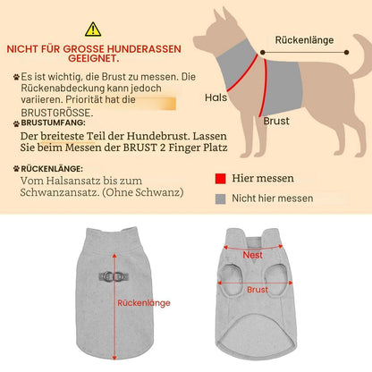 Hundepullover Fleece Weste – Warm & Bequem für Kleine & Mittelgroße Hunde