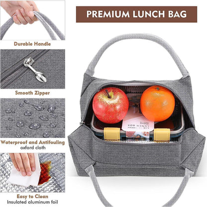 Isolierte Kühltasche für Lunch & Picknick – 8L, Grau