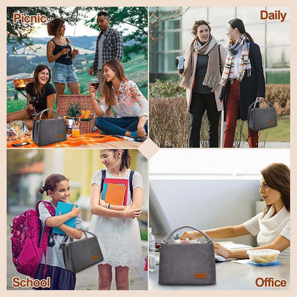 Isolierte Kühltasche für Lunch & Picknick – 8L, Grau