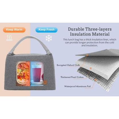 Isolierte Kühltasche für Lunch & Picknick – 8L, Grau