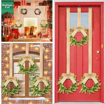 4er Set Weihnachtskranz 22CM Künstlich grün mit Band