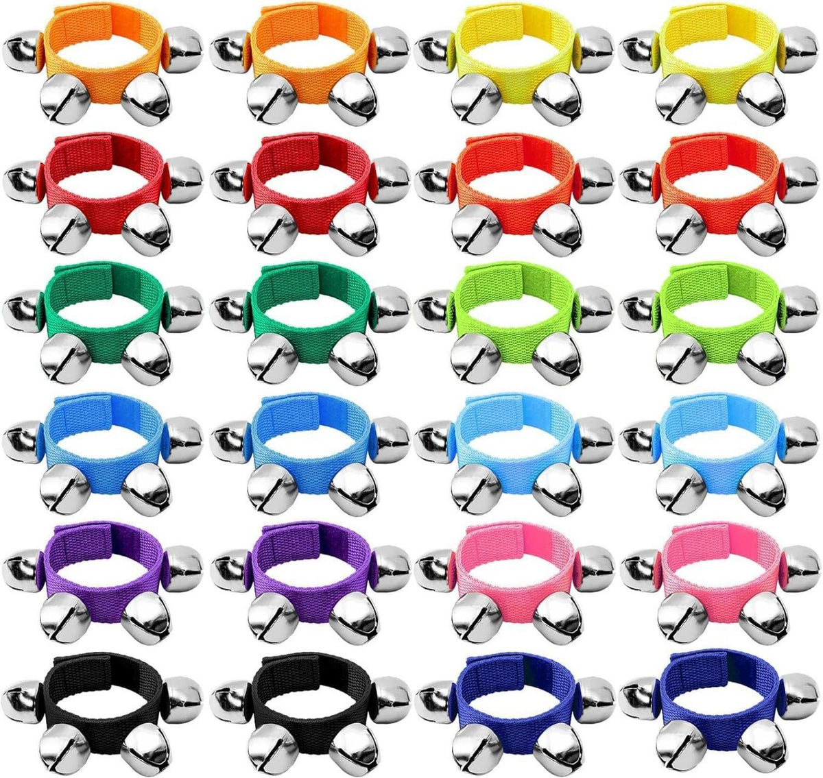 24 Stück Armband Jingle Bells 12 Farben Handgelenkglocken Baby