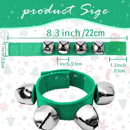 24 Stück Armband Jingle Bells 12 Farben Rhythmusinstrument für Weihnachten