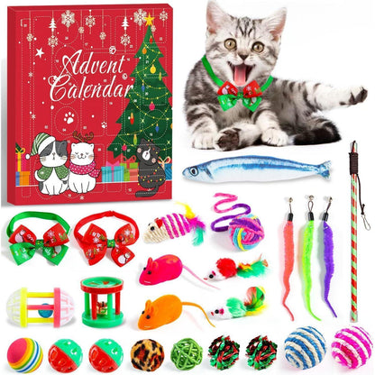 Katzen-Adventskalender 24-tlg. Interaktives Spielzeug Set