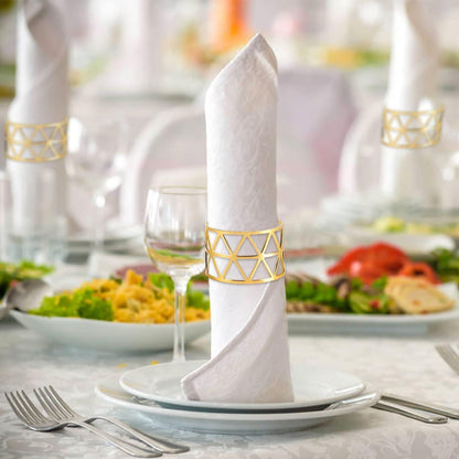 Goldene Serviettenringe 12 Stück 4,5cm Weihnachtsdeko Festtafel
