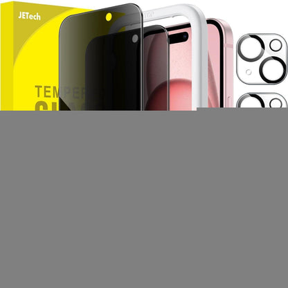 Displayschutzfolie iPhone 15 6,1" mit Kameraschutz, 2 Stück