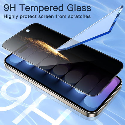 Sichtschutz iPhone 15 Pro Max 6,7 Zoll, Anti-Spähen Glas Schutzfolie 2