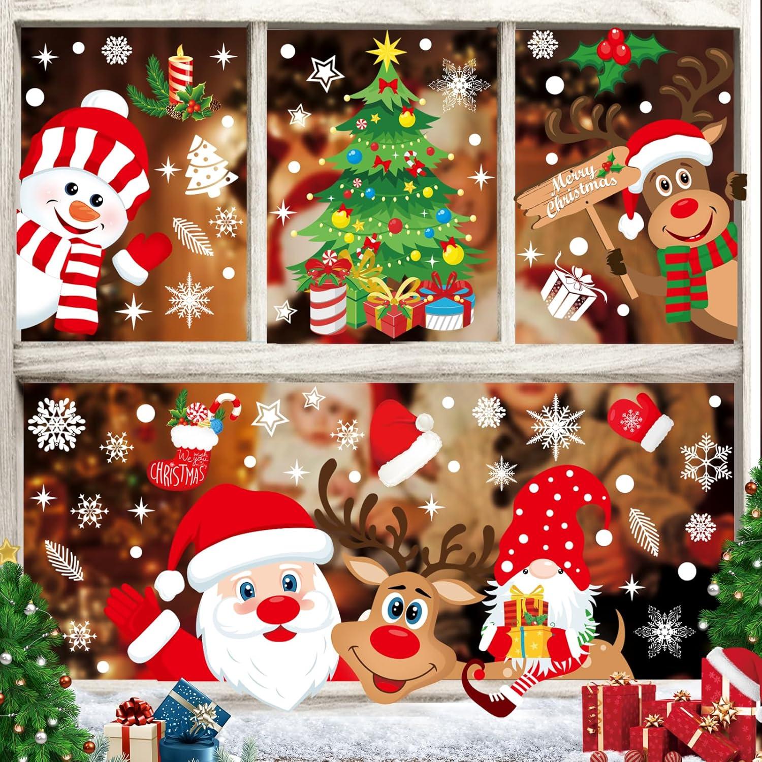 Weihnachtsfensteraufkleber Statisch Haftende PVC 267 Stück 20x30cm