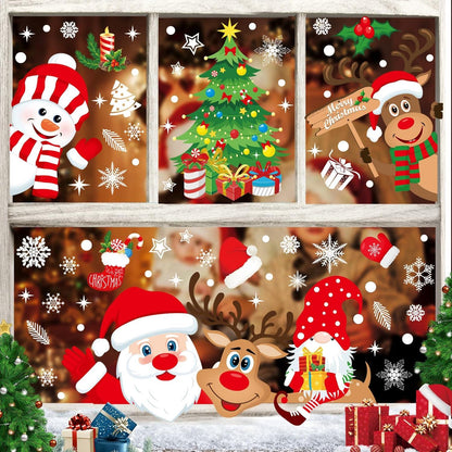 Weihnachtsfensteraufkleber Statisch Haftende PVC 267 Stück 20x30cm