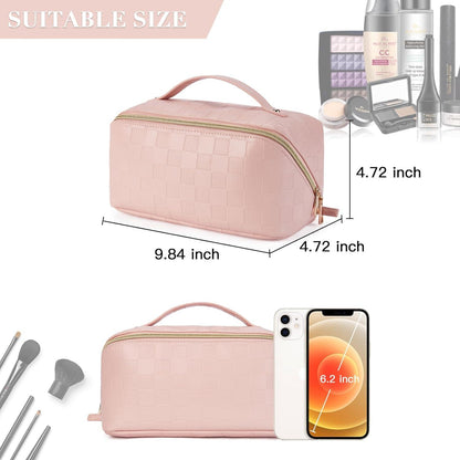 Kulturbeutel Damen PU-Leder Reise-Kosmetiktasche Make-up