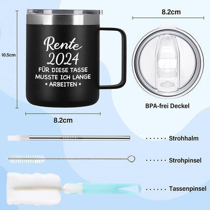 Rente 2024 Tasse für Männer 350ml - Lustige Rentner Geschenkidee