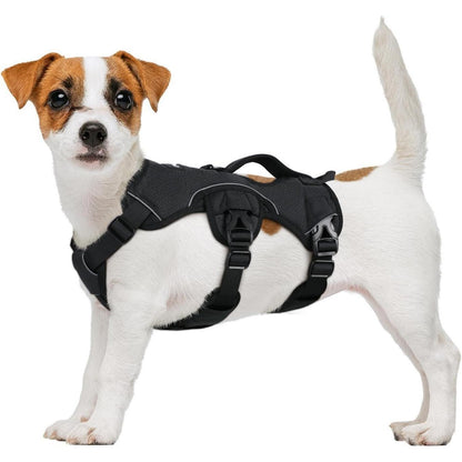 Ausbruchsicheres Hundegeschirr mit Griff, Schwarz S
