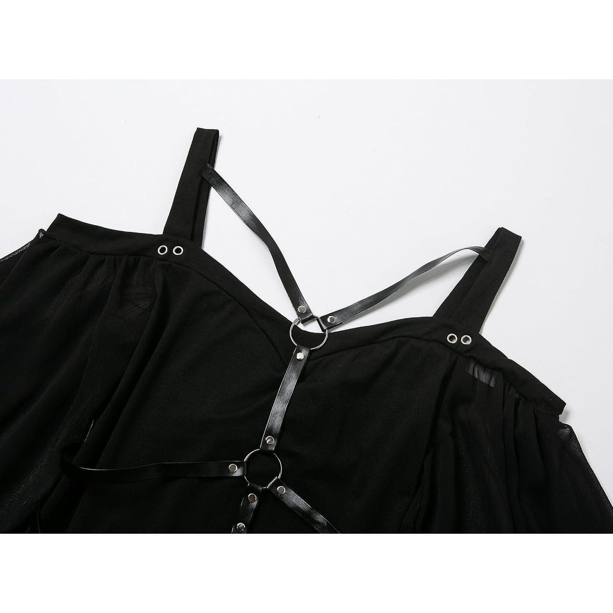 Gothic Kleid Damen Vintage Mittelalterlich Schwarz XL