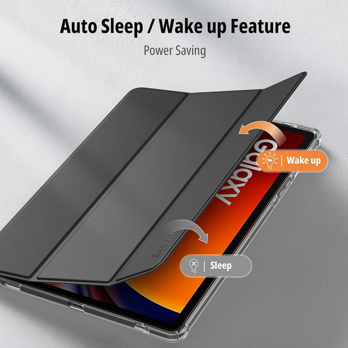 Schwarze Stoßfeste Schutzhülle für Samsung Galaxy Tab S9 11 Zoll
