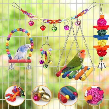 Buntes Vogelspielzeug für Sittiche