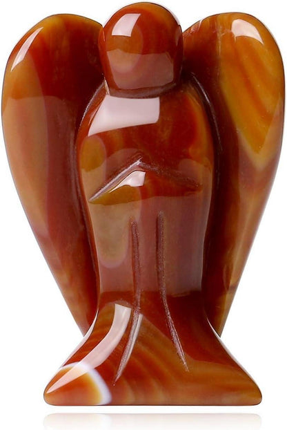 Engel Figur Karneol Kristall Heilung Schutzengel Achat Statue