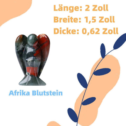 Engel Figur Schutzengel Afrika Blutstein Kristall Statue