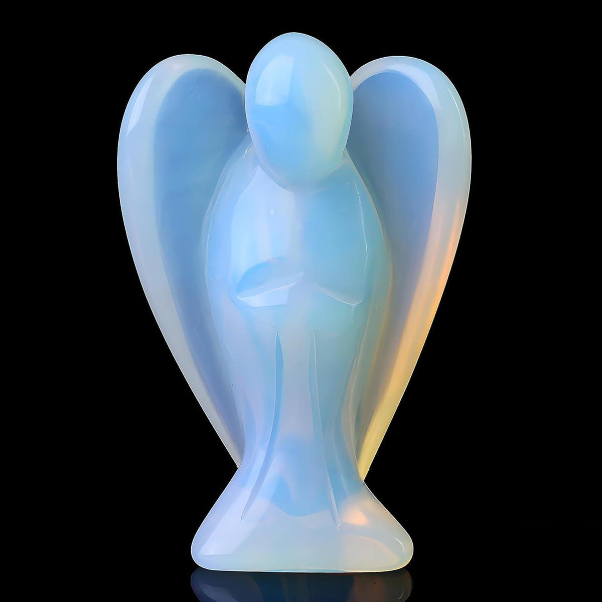 Schutzengel Kristall Statue Schmuckstein Deko Engel Figur Geschenk